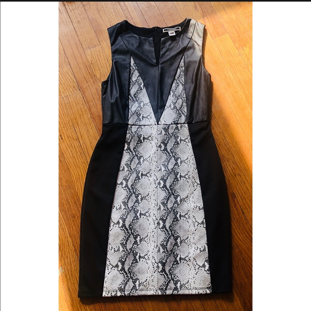 Nikibiki Leather-like cocktail dress